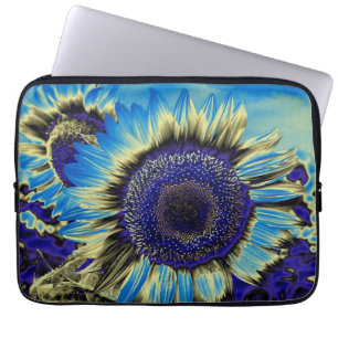 Funda Para Portátil Girasol Azul