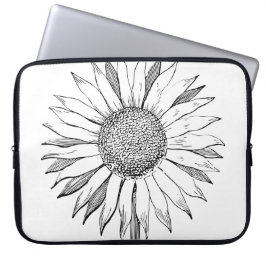 Funda Para Portátil Girasol ilustrado