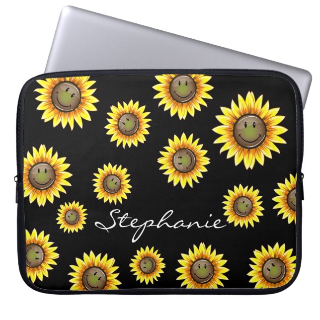 Funda Para Portátil Girasol sonriente de Sunkissed (Frente)