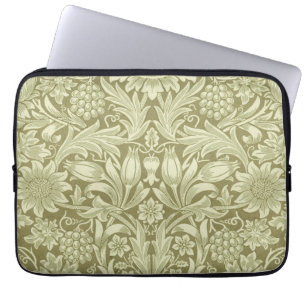 Funda Para Portátil Girasol William Morris Vintage Damasco Oliva