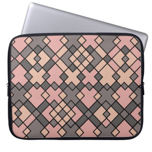 Funda Para Portátil girly purple grids pattern