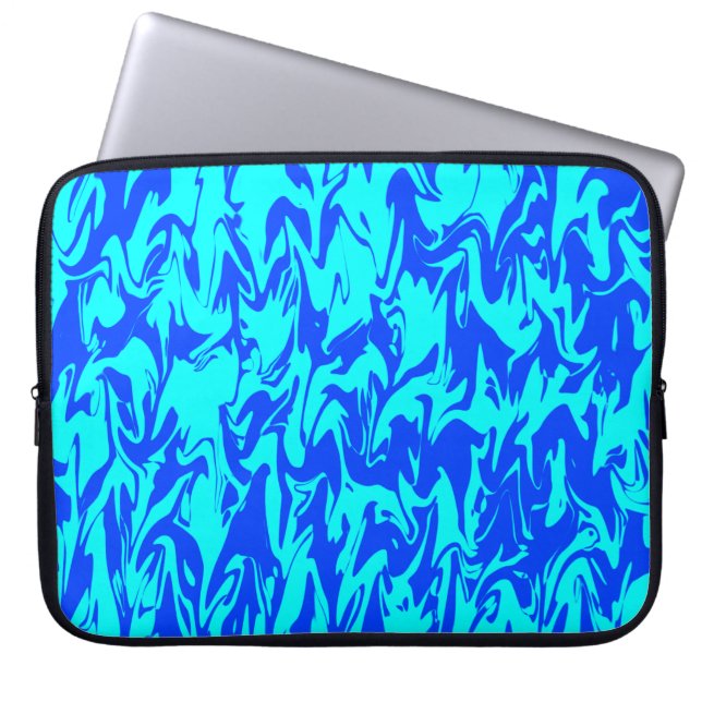 Funda Para Portátil Giro abstracto azul (Frente)