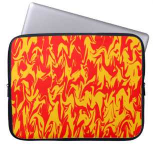 Funda Para Portátil Giro abstracto rojo y amarillo