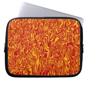 Funda Para Portátil Giro abstracto rojo y amarillo