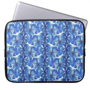 Funda Para Portátil glade de flores de cornalles de color agua