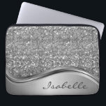 Funda Para Portátil Glam Bling Rosa Gold Sparkle Metalizado personaliz<br><div class="desc">Este diseño puede ser personalizado en el área proporcionada cambiando la foto y/o el texto. O puede personalizarse haciendo clic en Personalizar esta plantilla y, a continuación, eligiendo la opción de hacer clic en el personalizar y eliminando o cambiando el color del fondo, agregando texto, cambiando el color o estilo...</div>
