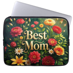 Funda Para Portátil Glam Hermosas Flores Florales para el Día de la Ma