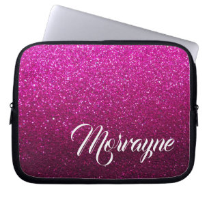 Funda Para Portátil Glam Ombre Purpurina Rosado Caliente Parkelitis No