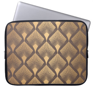 Funda Para Portátil Glamour art déco: escalas de oro.