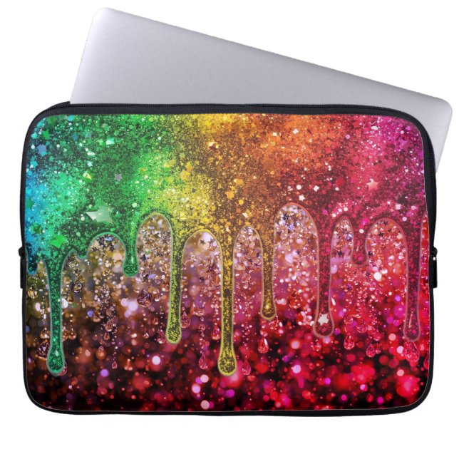 Funda Para Portátil Glittery (looking) Laptop Computer Electronics Bag (Frente)