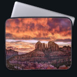 Funda Para Portátil Gloria de la Mañana Rosa<br><div class="desc">Gloria de la Mañana Rosa IV de David Drost. Presenta una imagen pacífica de los paisajes naturales contra un cielo naranja y rosa.</div>