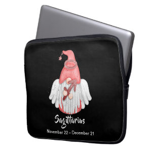 Funda Para Portátil Gnome Sagittarius Astrology Rótulo Angel