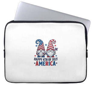 Funda Para Portátil Gnomos Patrióticos Feliz 4 de Julio Camiseta Améri