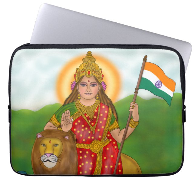 Funda Para Portátil Goddess Bharat Mata  (Frente)