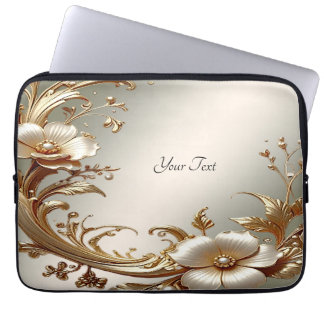 Funda Para Portátil Gold Floral Laptop Sleeve