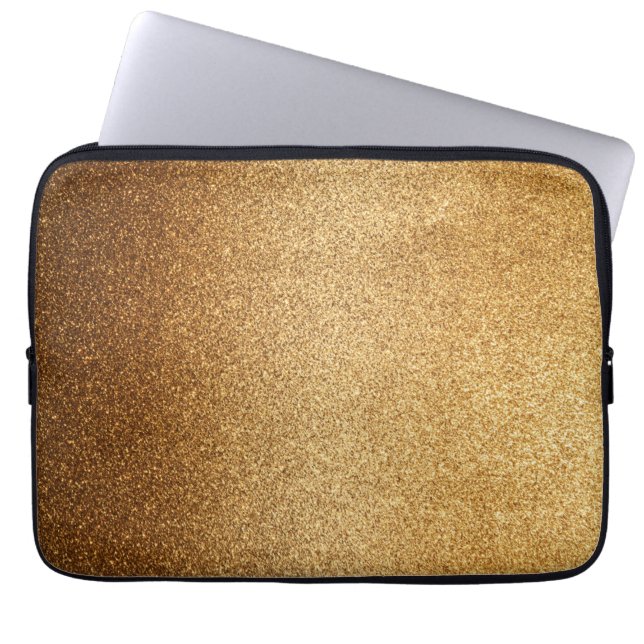 Funda Para Portátil Gold Glitter  (Frente)