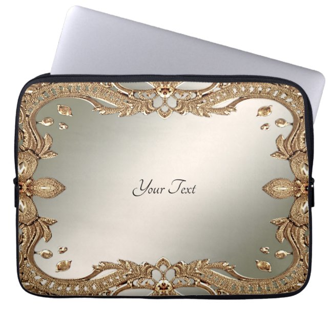 Funda para portátil Gold Ornate Frame (Frente)