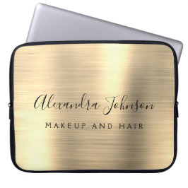 Funda Para Portátil Gold Professional Metallic Monograma Business