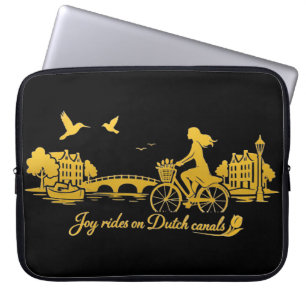 Funda Para Portátil GoldAmsterdam Abstract Romántico Vintage StreetRid