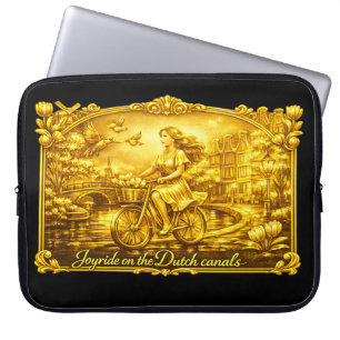Funda Para Portátil GoldAmsterdam Abstract Romántico Vintage StreetRid