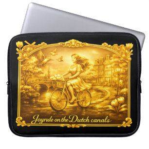 Funda Para Portátil GoldAmsterdam Abstract Romántico Vintage StreetRid