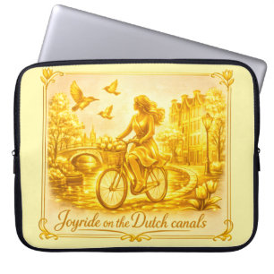 Funda Para Portátil GoldAmsterdam Abstract Romántico Vintage StreetRid
