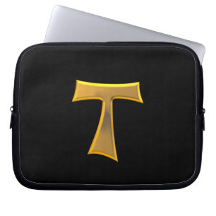 Funda Para Portátil Golden 3D Look Franciscan Tau Cross