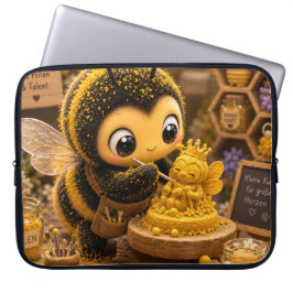 Funda Para Portátil Golden Bumblebee in Bloom Dance.11