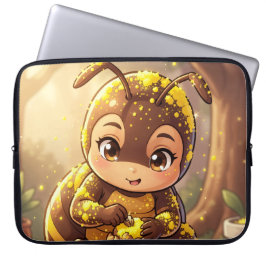 Funda Para Portátil Golden Bumblebee in Bloom Dance.12