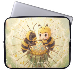 Funda Para Portátil Golden Bumblebee in Bloom Dance.5