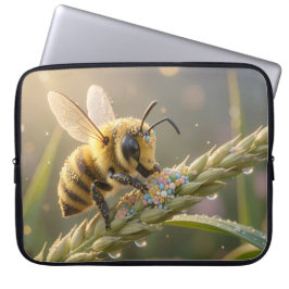 Funda Para Portátil Golden Bumblebee in Bloom Dance.7
