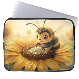 Funda Para Portátil Golden Bumblebee in Bloom Dance.9