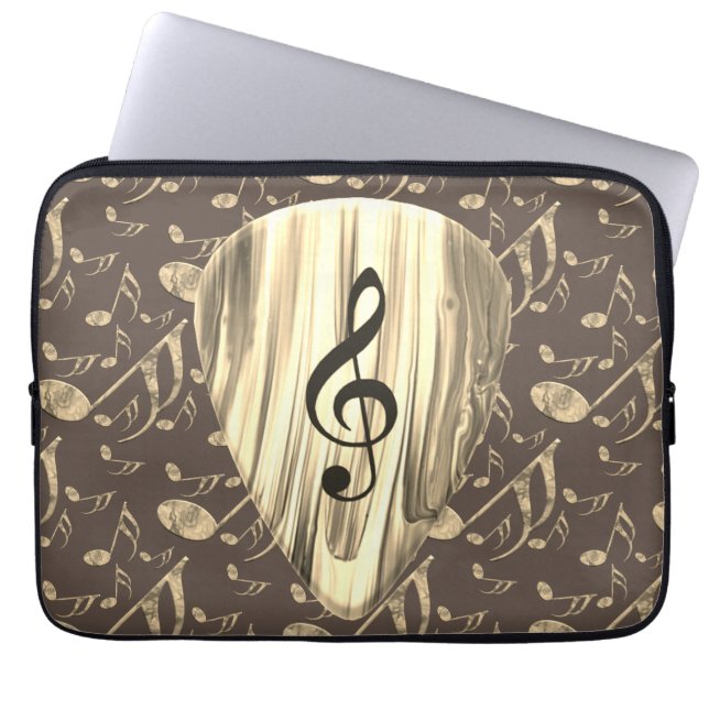 Funda Para Portátil Golden Plectron - Diseño elegante para los amantes (Frente)