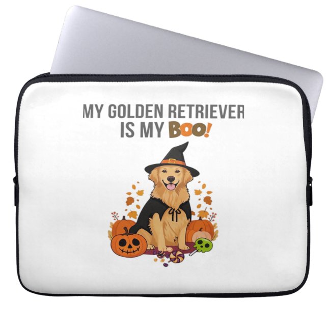 Funda Para Portátil Golden Retriever Halloween Dog My Golden Retrieve (Frente)