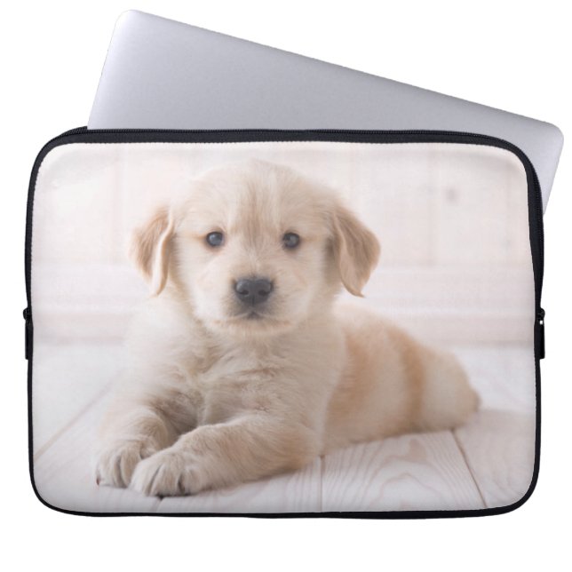 Funda Para Portátil Golden retriever que se acuesta (Frente)