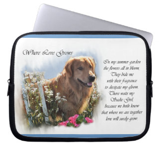 Funda Para Portátil Golden Retriever Verano Jardín