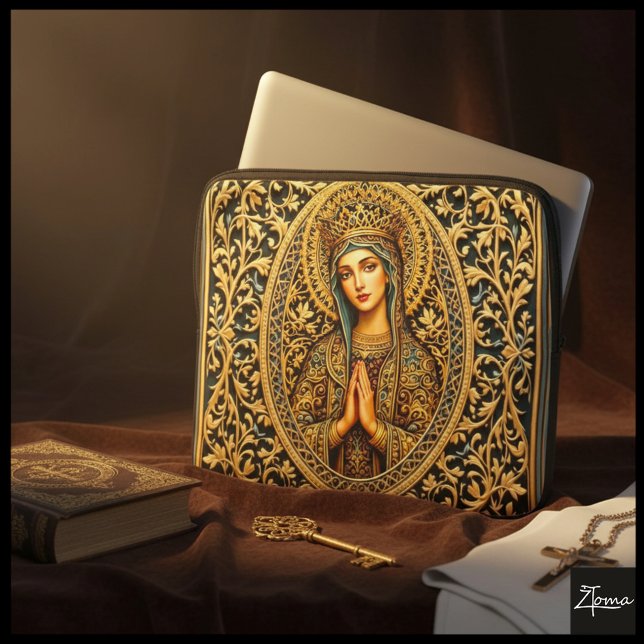 Funda Para Portátil Golden Reverence Virgin Mary (Subido por el creador)