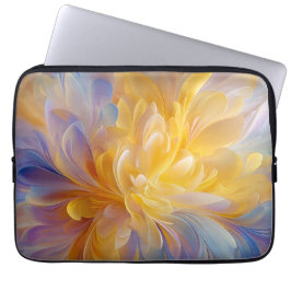 Funda Para Portátil Golden Symphony of Blooming Abstract Petals