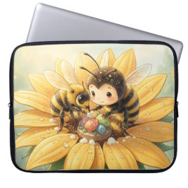 Funda Para Portátil Goldene Hummel im Blütentanz1
