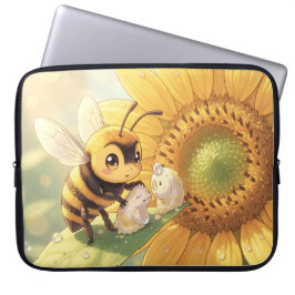 Funda Para Portátil Goldene Hummel im Blütentanz.4