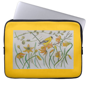 Funda Para Portátil Goldfinch & Daffodils Laptop Sleeve