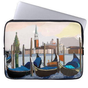 Funda Para Portátil Góndolas atadas por St Marks Square Venice