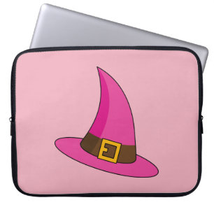 Funda Para Portátil Gorra de bruja rosa