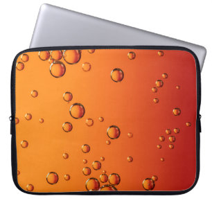 Funda Para Portátil Gotas de agua en la superficie naranja