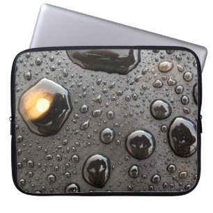 Funda Para Portátil Gotas de lluvia metálicas Manga de ordenador portá