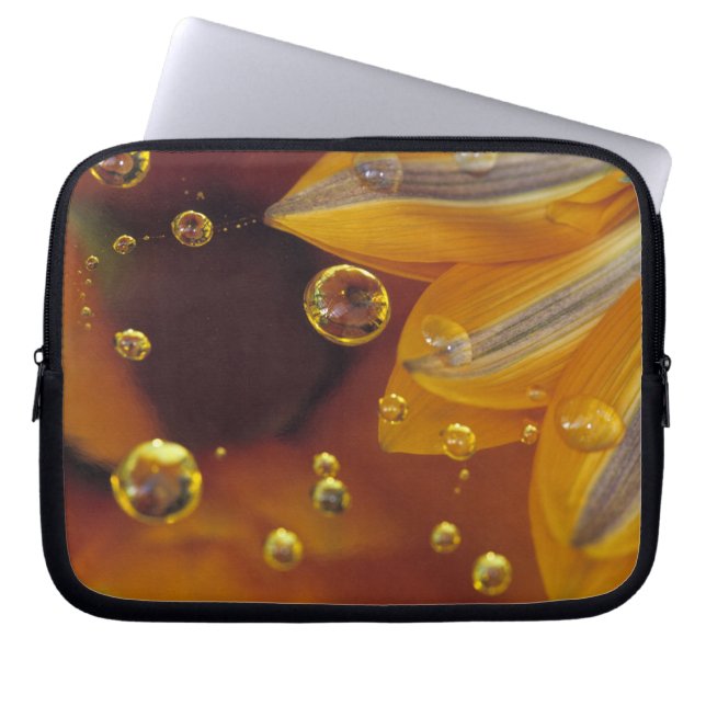 Funda Para Portátil Gotas en la superficie reflectante de Mylar con go (Frente)