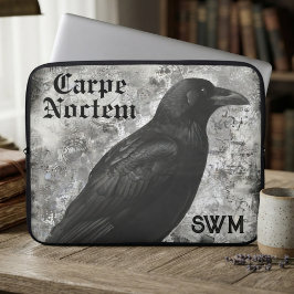 Funda Para Portátil Gótico Cuervo Obsidiana Malhumorado