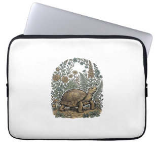 Funda Para Portátil Grabado Antiguo Tortuga Jardín Botánico