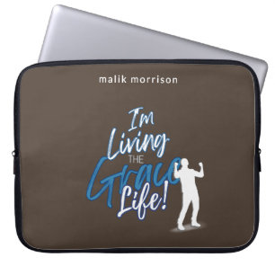 Funda Para Portátil Grace Life Brown guión moderno Siluette masculina