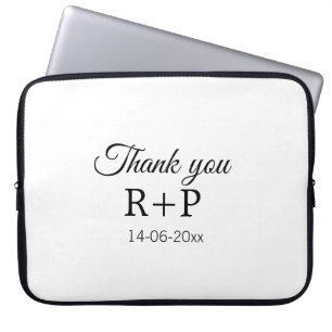 Funda Para Portátil Gracias agregar la letra inicial del nombre de la 